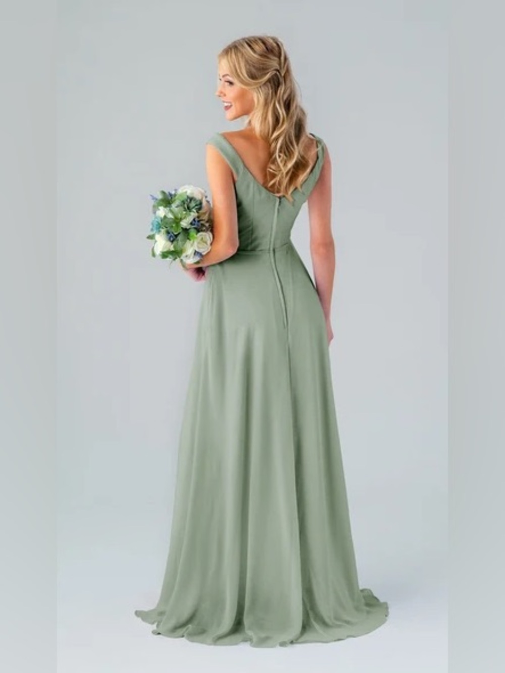 NWT Kennedy Blue Haley Bridesmaid Dress Forest Green Size 14 - Picture 2 of 11